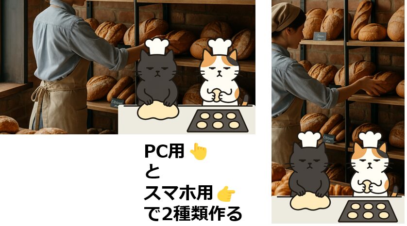 PCスマホ作り分け